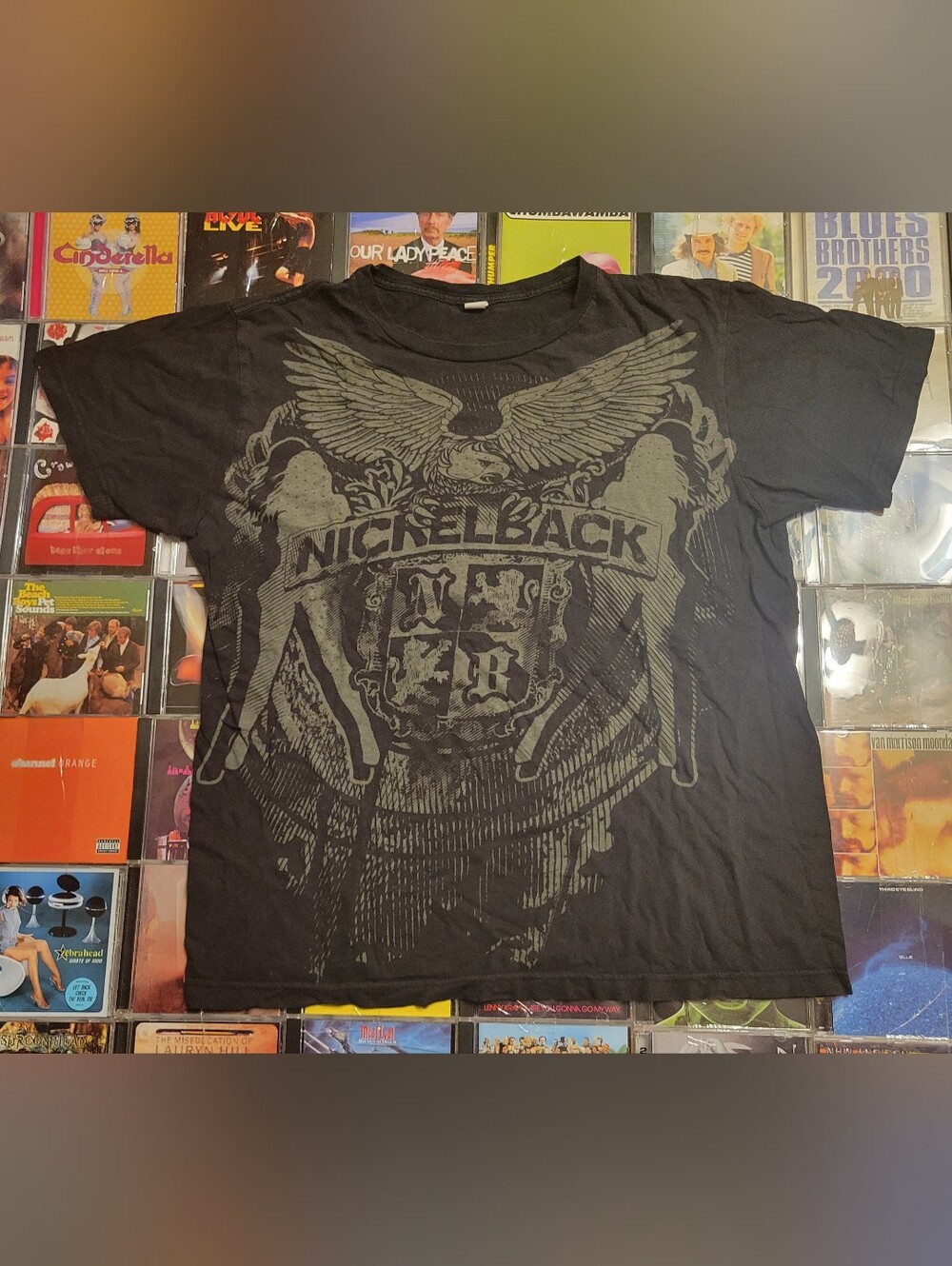 Tultex Black Nickelback Crest Graphic Tee
